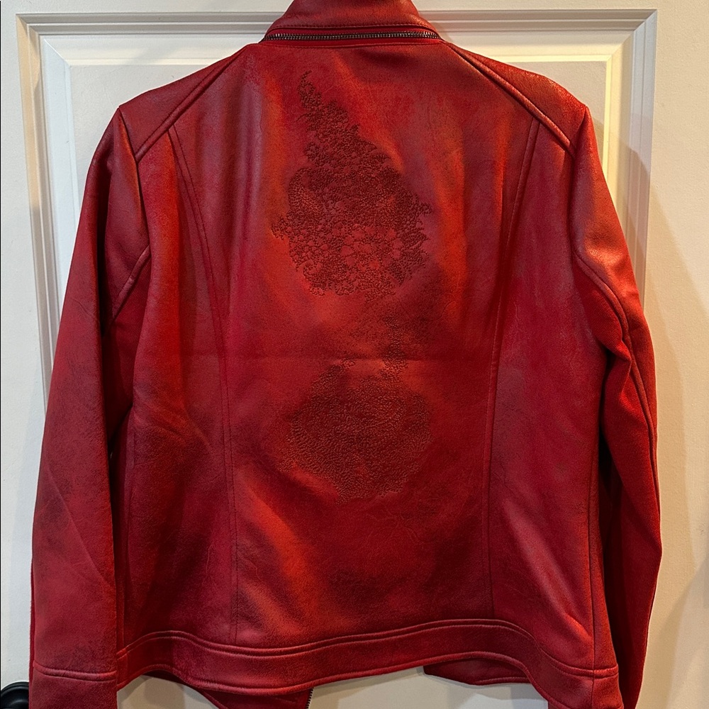 Desigual Red Leather Jacket - Picture 3 of 8
